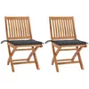 Image de Chaises de jardin - VIDAXL - Bois de teck - Anthracite - Pliant - Design intemporel