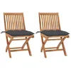 Image de Chaises de jardin - VIDAXL - Bois de teck - Pliantes - Anthracite