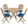 Image de Mobilier à Dîner dExtérieur - VIDAXL - Ensemble 5 pcs - Bambou Massif - Pliable - Résistant aux Intempéries