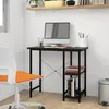 Image de vidaXL Bureau dordinateur Noir 80x40x72 cm MDF et métal