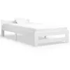 Image de vidaXL Cadre de lit sans matelas blanc bois de pin massif 100x200 cm 321999