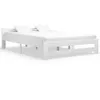 Image de vidaXL Cadre de lit sans matelas blanc bois massif de pin 180x200 cm 322003