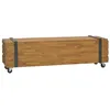 Image de vidaXL Meuble TV 110x30x325 cm Bois de teck massif