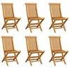 Image de vidaXL Lot de 6 Chaises Pliables de Jardin Sièges de Terrasse Chaises de Balcon Meubles de Patio Extérieur Bois de Teck 3065527