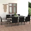 Image de Ensemble de salle à manger de jardin - VIDAXL - 9 pcs - Résine tressée - Acier - 8 personnes