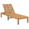 Image de vidaXL Chaise longue bois de teck solide 316171