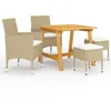 Image de vidaXL Ensemble de Salle à Manger de Jardin 5 pcs Table et Chaises de Repas de Patio Mobilier à Dîner dExtérieur Salon de 3068693