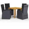 Image de vidaXL Ensemble de Salle à Manger de Jardin 5 pcs Table et Chaises de Repas de Patio Mobilier à Dîner de Terrasse Mobilier 3067719