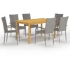 Image de vidaXL Ensemble de Salle à Manger de Jardin 7 pcs Table et Chaises de Repas de Patio Mobilier à Dîner de Terrasse Salon de 3067788