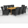 Image de vidaXL Ensemble à manger de jardin 9 pcs Gris foncé 3067935