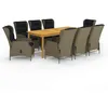 Image de vidaXL Ensemble à manger de jardin 9 pcs Marron 3067937