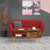 Image de vidaXL Table basse Chêne fumé 100x495x43 cm Aggloméré