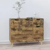 Image de vidaXL Buffet chêne fumé 90x30x72 cm bois dingénierie 326821