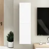 Image de vidaXL Meuble TV Blanc 305x30x110 cm Bois d’ingénierie 803362
