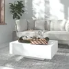 Image de vidaXL Table basse Blanc 85x55x31 cm Aggloméré
