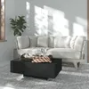 Image de vidaXL Table basse Noir 85x55x31 cm Aggloméré