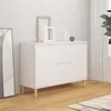 Image de vidaXL Buffet blanc 101x35x70 cm bois dingénierie 806103