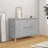 Image de vidaXL Buffet gris béton 101x35x70 cm bois dingénierie 806107
