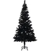 Image de vidaXL Sapin de Noël artificiel avec support Noir 120 cm PVC