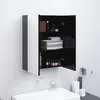 Image de vidaXL Armoire à miroir de salle de bain 60x15x75 cm MDF Anthracite