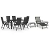 Image de vidaXL Ensemble de Salle à Manger de Jardin 10 pcs Mobilier à Dîner de Terrasse Table et Chaises de Patio Salon de Jardin 3070645