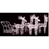 Image de vidaXL Décoration de Noël Rennes et Traîneau Renne Lumineux Illuminé Décoratif Jardin Patio Arrière-cour Extérieur 280x28x55 328524