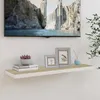 Image de vidaXL Étagère flottante murale Chêne et blanc 90x235x38 cm MDF