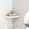 Image de vidaXL Étagère dangle murale Chêne et blanc 35x35x38 cm MDF