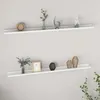 Image de vidaXL Étagères murales 2 pcs Blanc 115x9x3 cm