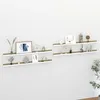 Image de vidaXL Étagères murales 4 pcs Blanc et chêne Sonoma 115x9x3 cm