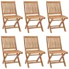 Image de vidaXL Chaises pliables de jardin 6 pcs Bois de teck solide 3072805