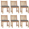 Image de vidaXL Lot de 6 Chaises de Jardin avec Coussins Sièges de Terrasse Chaises de Salle à Manger Meubles de Patio Extérieur 3073131