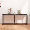 Image de Table console - VIDAXL - Marbre noir - 180x35x755 cm - Verre trempé - Design contemporain