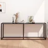 Image de Table console - vidaXL - 331687 - Verre trempé - Noir - 200x35x755 cm