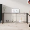 Image de vidaXL Table console Transparent 180x35x755 cm Verre trempé