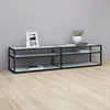 Image de vidaXL Meuble TV Marbre blanc 180 × 40 × 40.5 cm Verre trempé