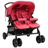 Image de vidaXL Poussette à Deux Places Landau Pliable de Vayage Poussette de Voyage pour Tout-petit Extérieur Protection contre 10345