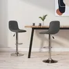 Image de vidaXL Tabourets de bar 2 pcs Gris foncé Tissu