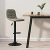 Image de vidaXL Tabouret de Bar Siège Pivotant de Bistro Chaise de Comptoir Tabouret de Pub Siège de Comptoir Hauteur Réglable Gris 333980