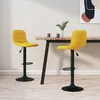 Image de vidaXL Tabourets de bar 2 pcs Jaune Velours