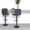 Image de vidaXL Tabourets de bar 2 pcs Gris foncé Tissu