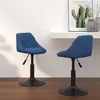Image de vidaXL Chaises pivotantes à dîner 2 pcs Bleu Velours