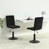 Image de vidaXL Chaises pivotantes à manger lot de 2 noir velours 335738