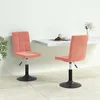 Image de vidaXL Chaises pivotantes de salle à manger 2 pcs Rose Velours