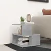 Image de vidaXL Table dappoint Gris béton 40x40x40 cm Aggloméré