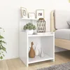 Image de vidaXL Tables de chevet 2 pcs Blanc 40x35x60 cm Aggloméré