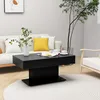 Image de vidaXL Table basse Noir 96x50x45 cm Aggloméré
