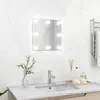 Image de vidaXL Miroir mural avec lampes LED Carré Verre