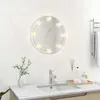 Image de vidaXL Miroir Mural avec Lampes LED Rond Miroir de Dressing Miroir de Maquillage Chambre à Coucher Salle de Bain Maison 3078639