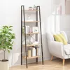 Image de vidaXL Étagère debout 5 niveaux Marron clair et noir 56x35x174 cm 336367